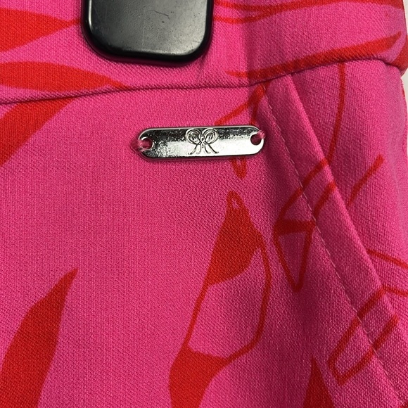 Rafaella Womens Skort L Carmine Rose Stretch Waist Pockets Viscose Blend NWT - Picture 3 of 11